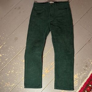 GAP 30x27 Vintage Slim High Rise Green Cords